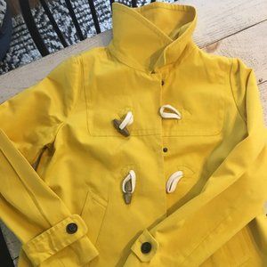 Gap women's yellow spring coat with toggles